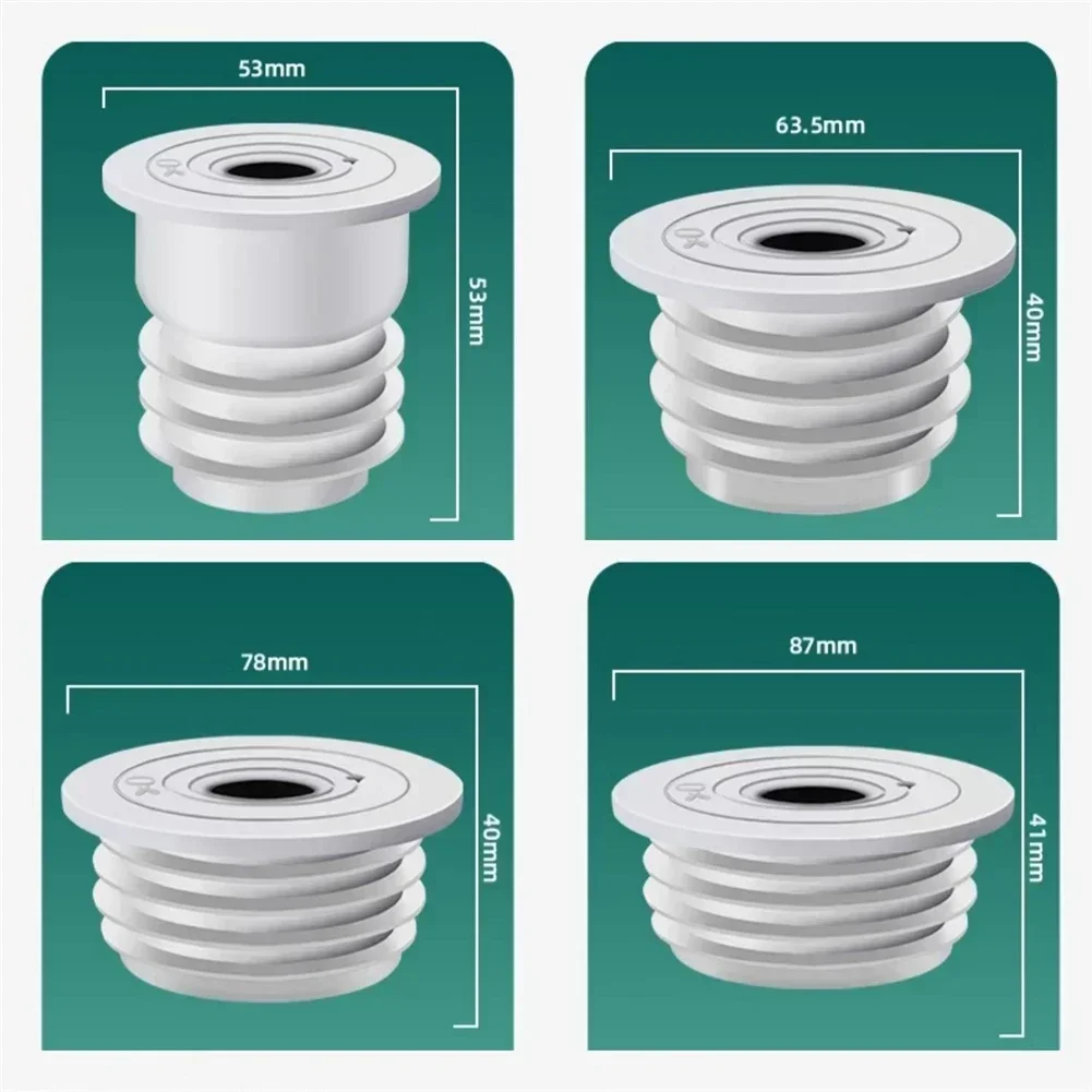 Sewer Anti-odor Floor Drain Pipe Seal Washing Machine Silicone Sealing Ring 35-75mm Inner Diameter Washing Machine Sink Drains