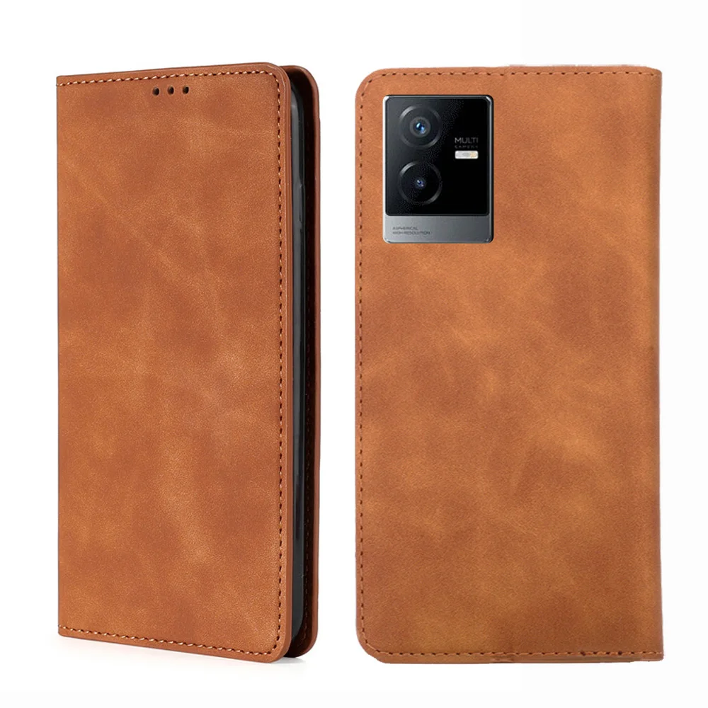 Solid Color Leather Phone Case For Vivo Y74S Y76 Y76S Y77 Y77e Y78 Plus Y95 Y93 Lite Y91 Y100 Phone Fundas Magnetic Wallet Cover
