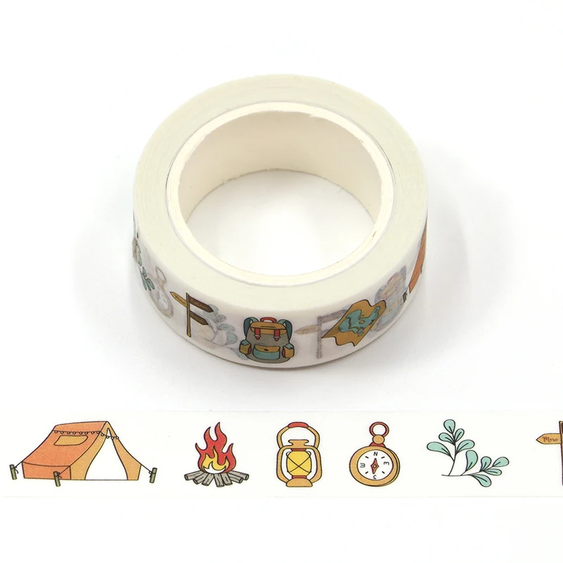 2023 NEW 10pcs/Lot Decorative Camping Travel Paper Washi Tapes for