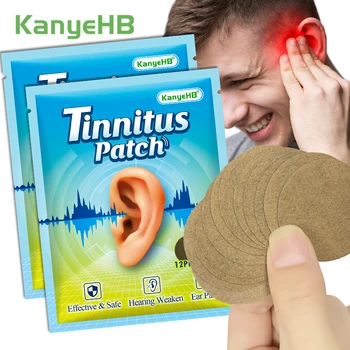 24Pcs=2Bags Tinnitus Treatment Patch Protect Hearing Loss Relief Ear Pain Sticker Herbal Extract Medical Health Care Patch A1025