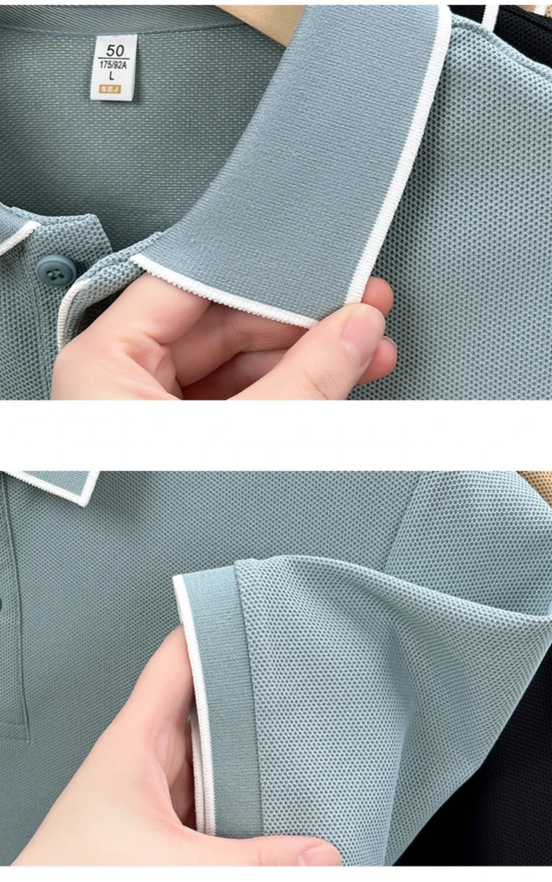 High quality men's short sleeved summer new fashion brand striped Korean style golf custom comfortable casual business T-shirt 16 S1e8c979185344257a89db2e13cd62b7c3