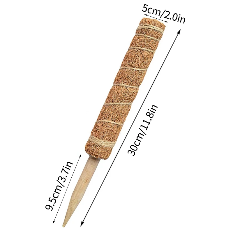 Description Picture 5 of itemMoss Coir Pole Bendable Plants Climbing Support Moss Stick Extension  Diy Modelling Plant Coir Stick Indoor Balcony Garden Tool