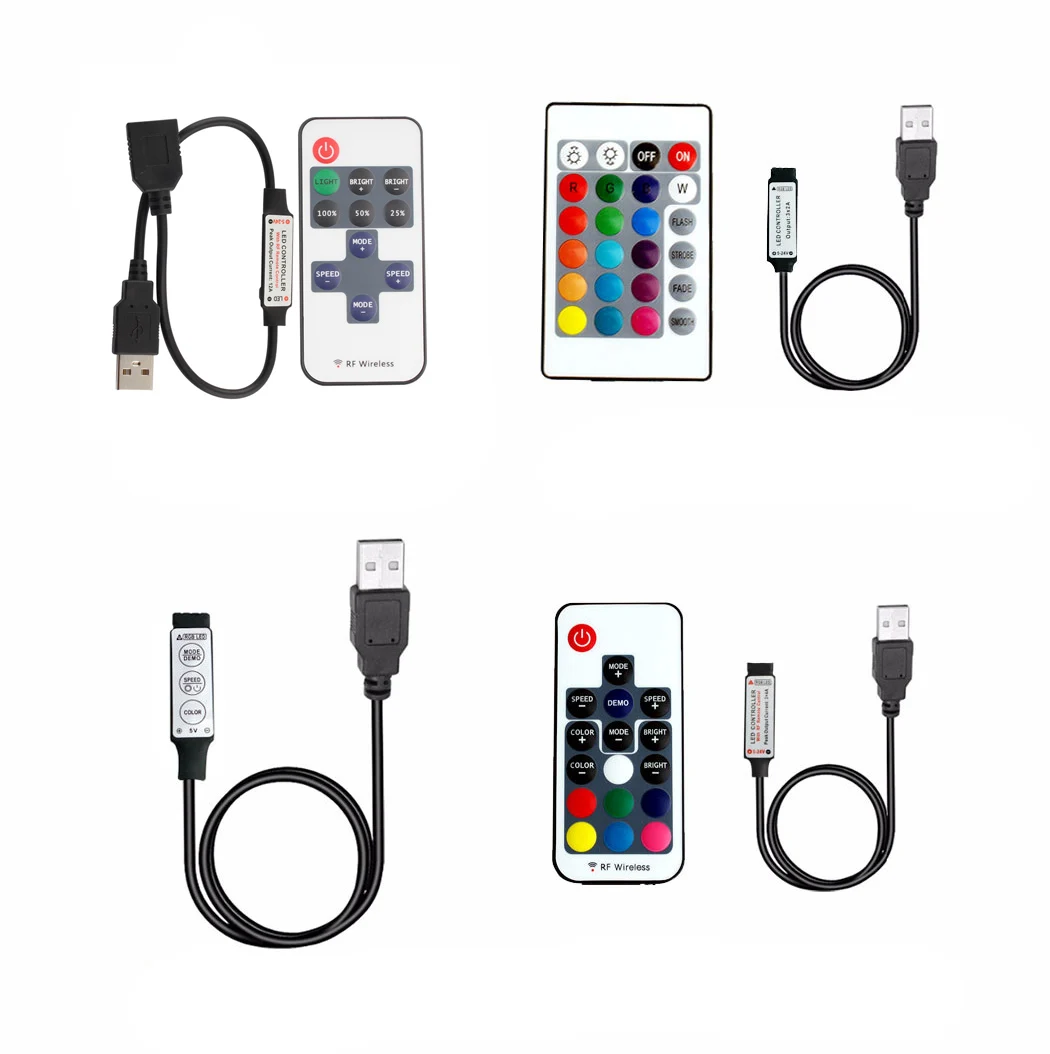 Dc 5V Usb Led Strip Light Rgb Controller Monocolore Ir Bluetooth Telecomando Rf Telecomando Wireless Per Striscia Led