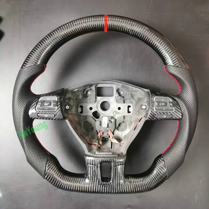 

For VW Volkswagen Golf 6 MK6 Scirocco Magotan Passat SAGITAR (No Paddles) 100% Real Carbon Fiber Steering Wheel