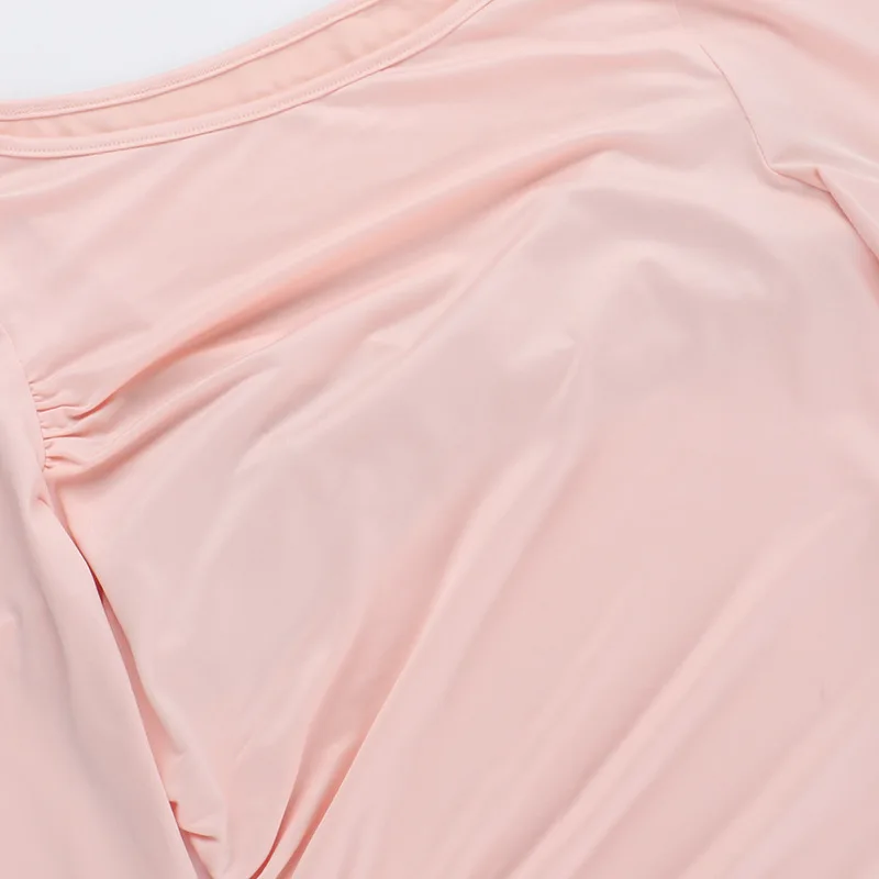 JULISSA MO Patchwork Round Neck 3 piece Sets Women Skirt Suit Pink Long Sleeve T-shirt Mini Skirt Autumn Slim Elegant Skirt Sets