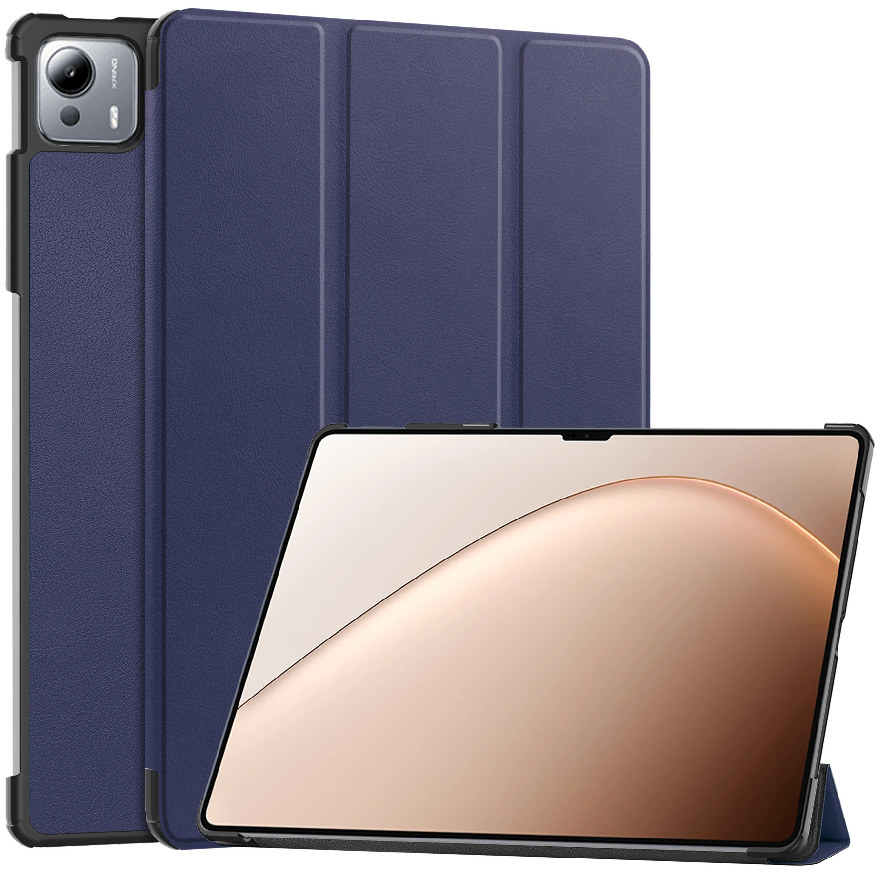 Tri-Folding PU Leather Flip Stand Cover with Auto Sleep