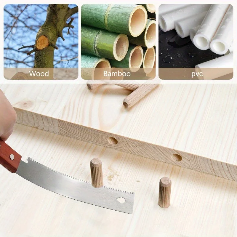 Hand Flush Cut Saw Wooden Handle Flat Accurate Woodworking Trim Tool for Garden Pruning Carpentry Decoration Household Saw 6