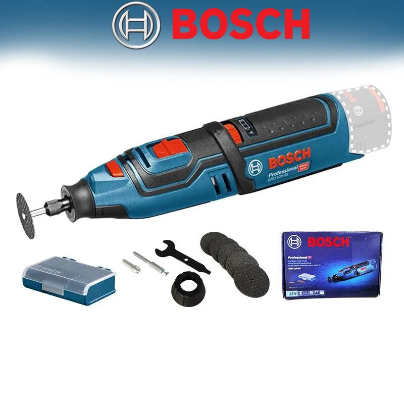 BOSCH GRO12V-35 12V 전기 그라인더 폴리셔 충전식 리튬 배터리 6단 속도 조절 무선 로터리 전동 공구