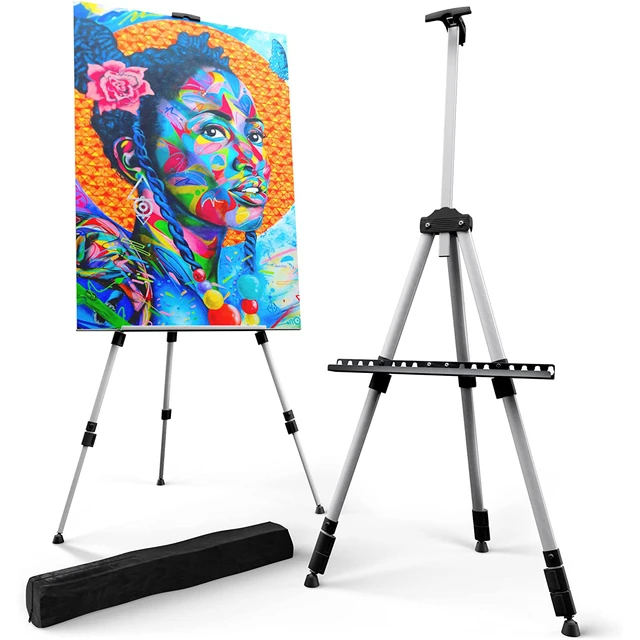 Caballete portátil para artistas, caballete de pintura de altura ajustable  con bolsa, caballete de dibujo artístico para pintar lienzo - AliExpress