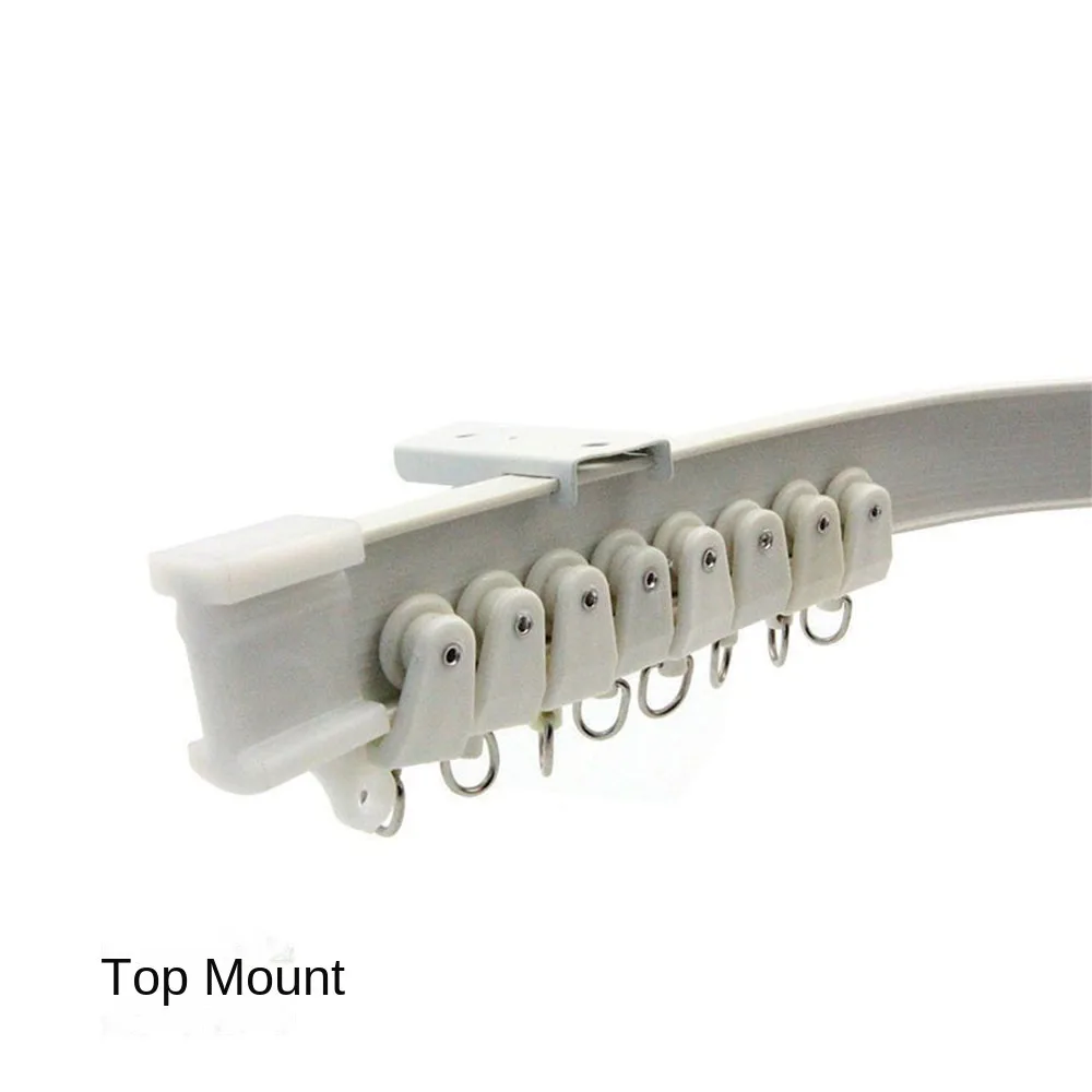 Durable 2/3m Curtain Track Flexible Bendable U-shaped Curtain Slide Rail Ceiling Wall Mount