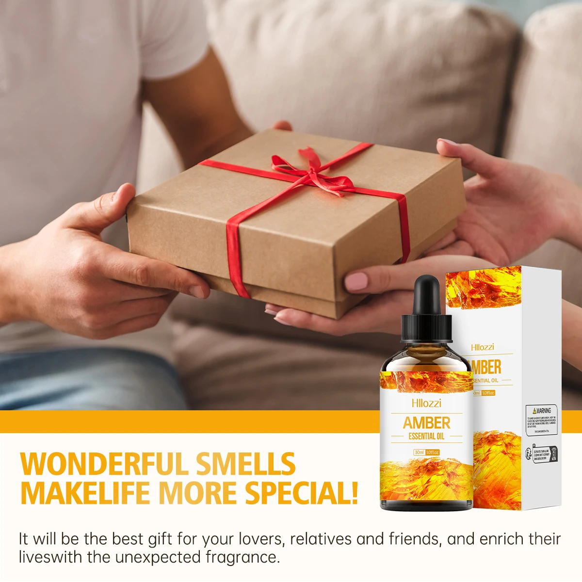 Amber Essential Oil for Relaxation and Better Sleep, Calming Scent for Stress Relief, Aromatherapy Diffuser, Meditation, Massage S1e8cf67d2d62424e9fd3974173a43899x