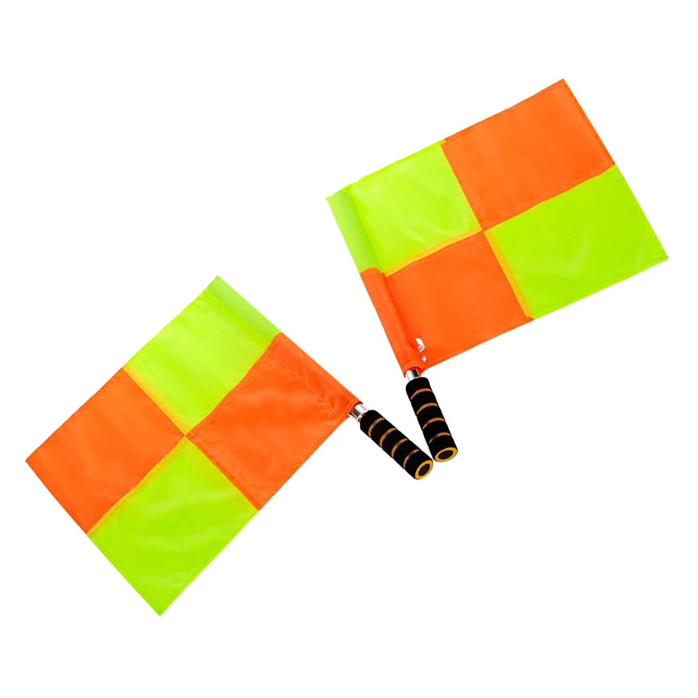 

2pcs Match Referee Flag Hand Waterproof Signal Flags Fluorescent Flag (Yellow)