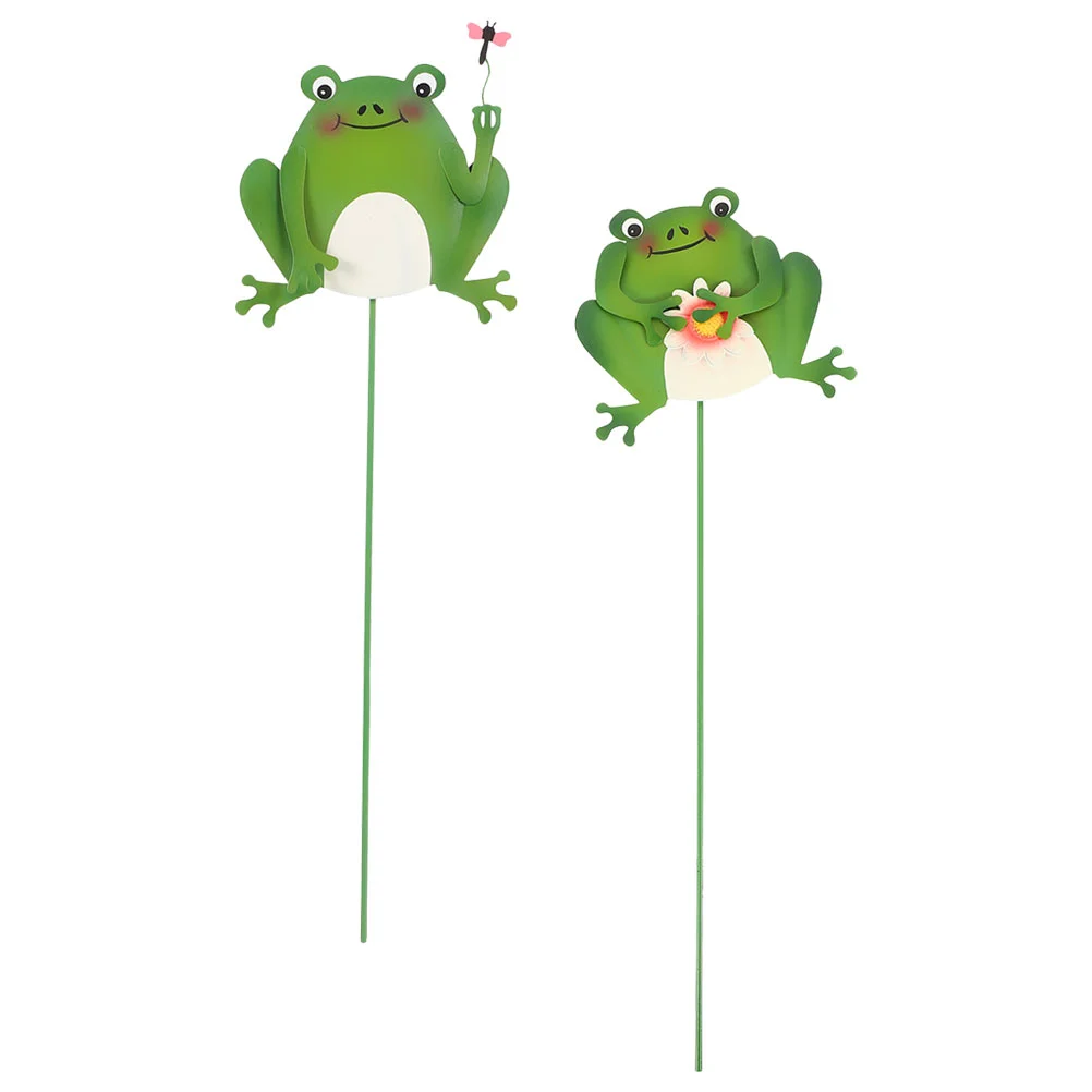 

2 шт. лягушка плагин лягушки уличный Декор садовые украшения Двор ставки Патио Украшение