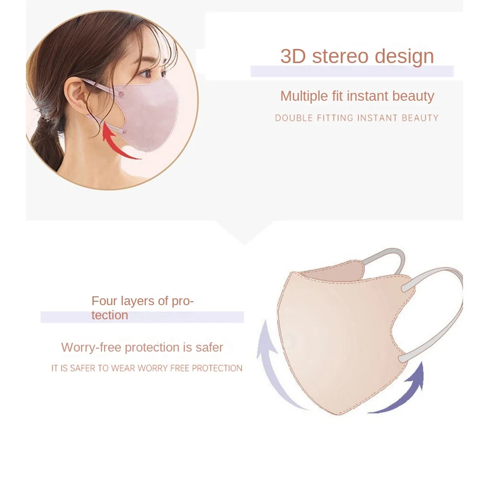 4 Layer Anti Dust Disposable Mask Breathable Japanese Cycling Facemask Protective Anti Drag Makeup Face Cover 10pcs face mask disposable face mask
