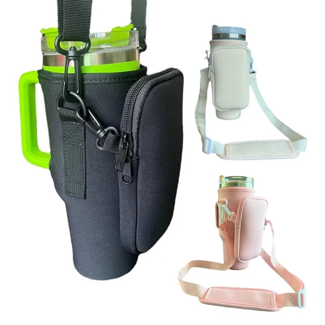 2Pcs Water Bottle Carrier Bag for 40 oz Tumbler Cloth Water Bottle Pouch  with Adjustable Shoulder Strap Insulation Water Bottle - AliExpress