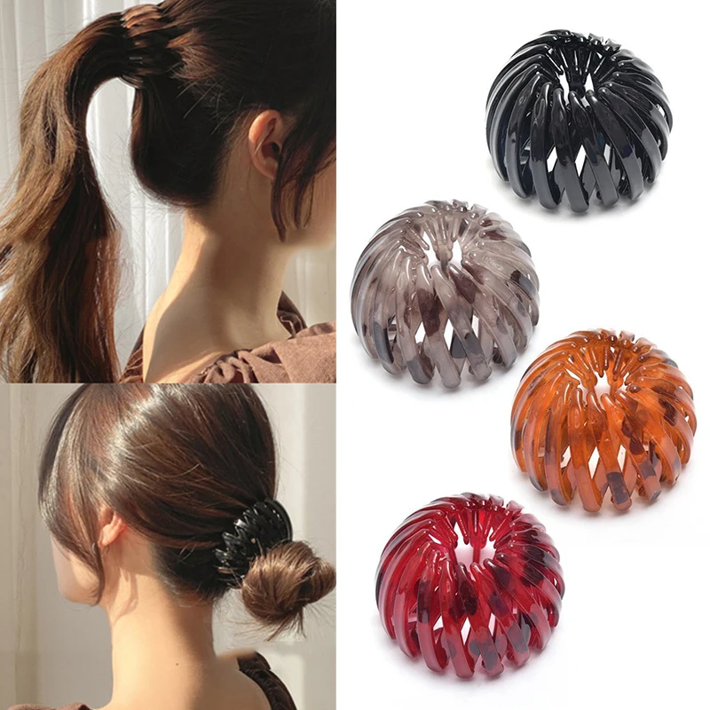 

Hair Accessories for Women Fashion Hair Claw Bird's Nest Buckle Matte Hairpins Expanding Accesories Plastic Holder Cage Headwear
