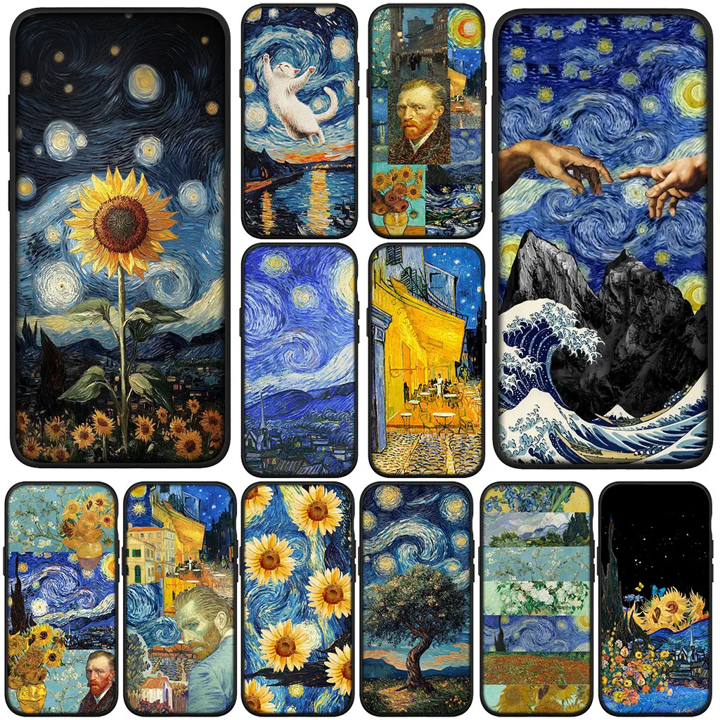 Starry Night Van Gogh Sky Art Design - Soft Phone Case Cover