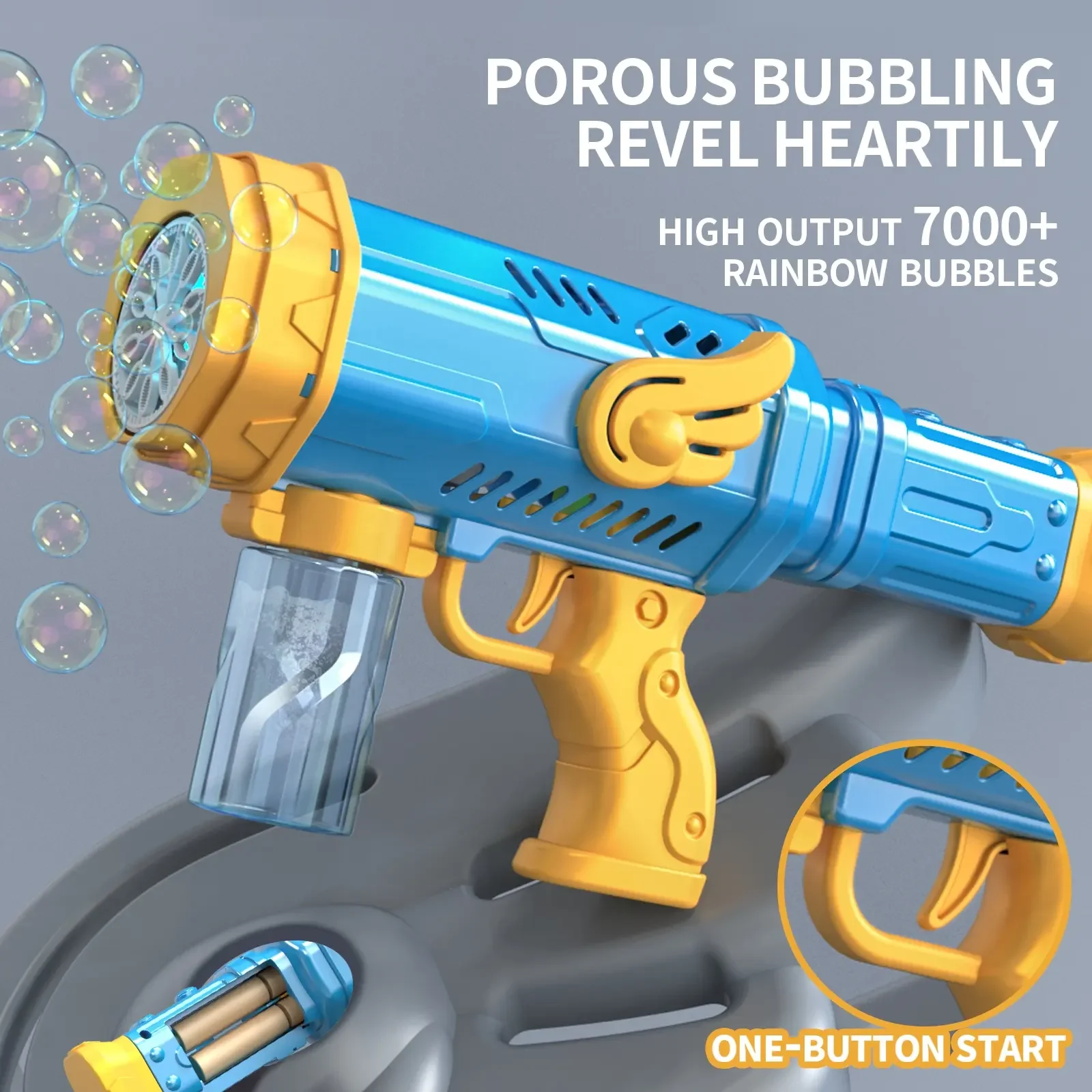 Automatic Electric Bubble Gun 10 Holes Rocket Bubble Machine blower Maker Soap Water with LED Toy for Children Wedding Party 4