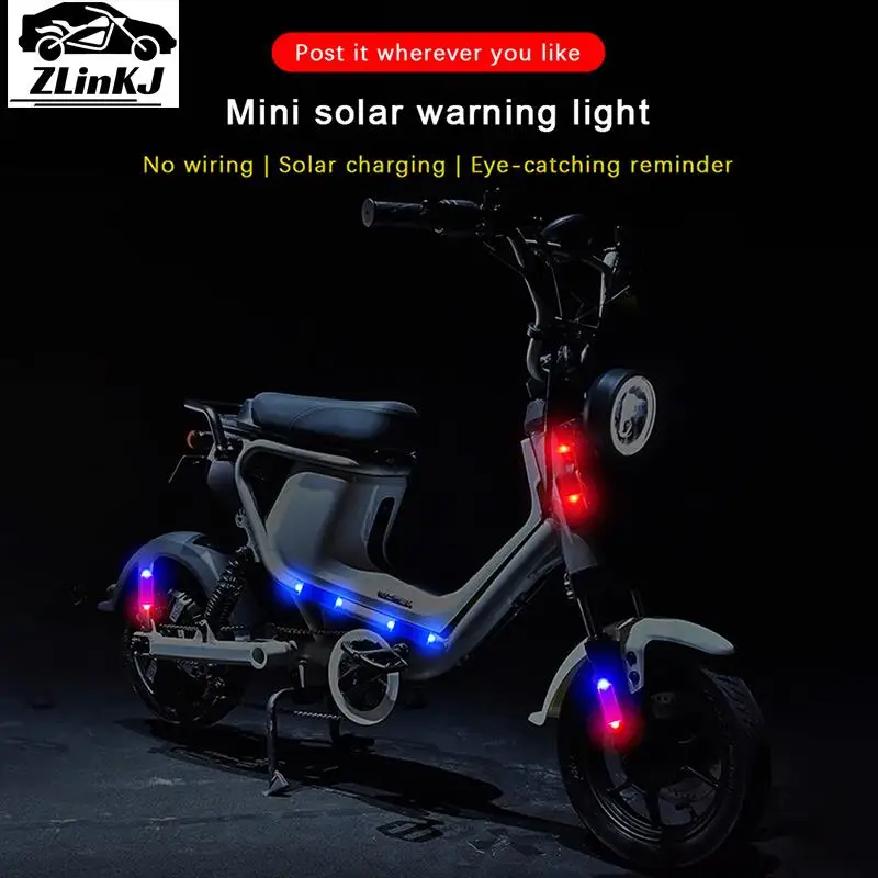 Flashing Dummy Alarm Lamp Mini LED Solar Power Car Warning Light Night Security Simulated Alarm Wireless Anti-Theft Caution Lamp