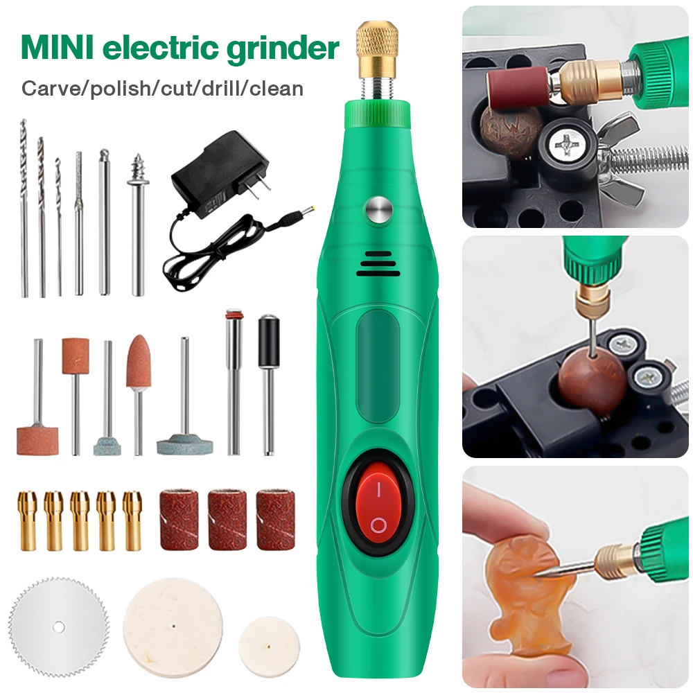 

110-240V Electric Drill Set Mini Multi-function Electric Grinding Polishing Drill 18000r/min Grinder DIY Jade Wood Engraving Pen