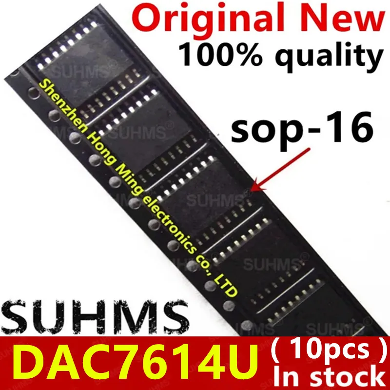 dac7614u-dac7614ub-dac7614ub、1k-sop-16チップセット、100-新品、10個