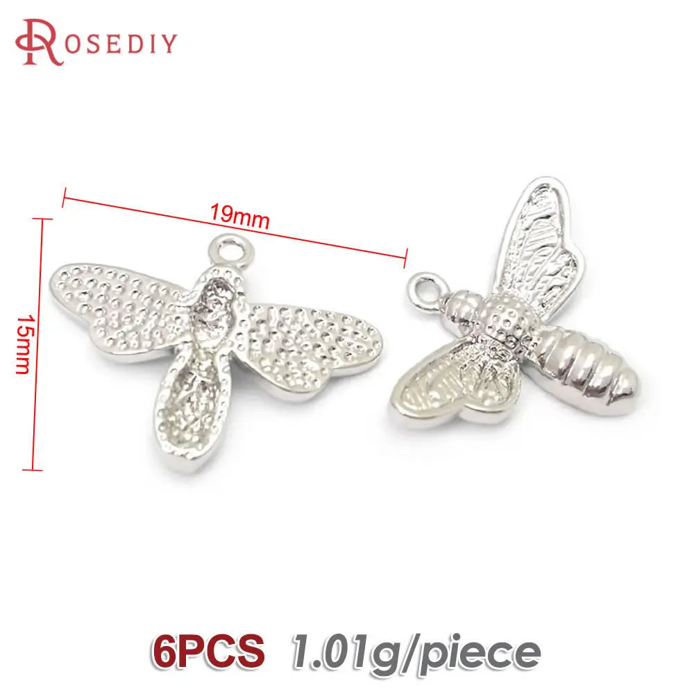 Breloques libellule abeille en laiton couleur or 18 carats, pendentifs, bijoux de haute qualité, colliers, boucles d'oreilles, fabrication d'accessoires de bricolage