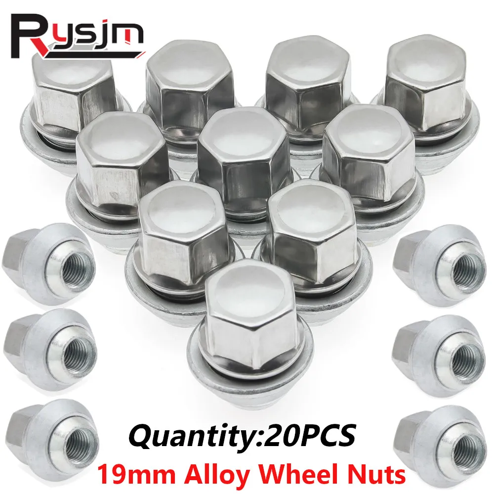 

20Pcs M12X1.5 Chromed 19mm Alloy Wheel Nuts For Ford Fiesta Mondeo C-Max Focus MK1 MK2 MK3 ST RS 19MM Wheel Tire Bolt Screws