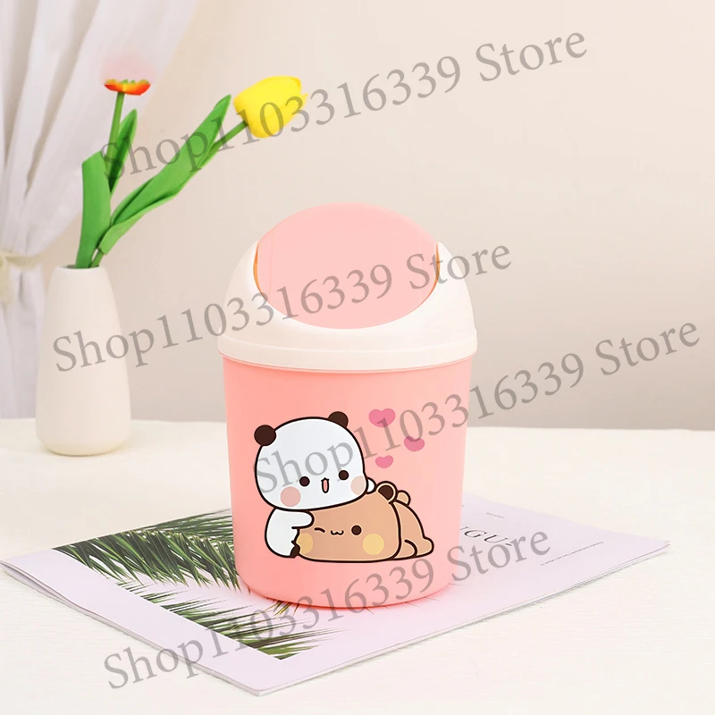 Bubu Dudu Mini Desktop Bin - Cute Panda Bear Trash Can for Clean and Organized Workspaces