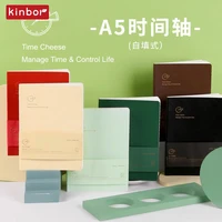 New Kinbor A5 Month Weekly Planner Time Cheese PU Leather Notebook High Quality Notepads Journals INS Noting Books Schedule 1
