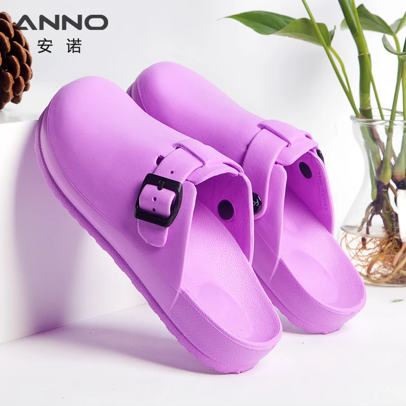ANNO EVA Soft Shoes Clinical Hospital Clogs Slippers Shoes Man Women with Strap Work Clog Doctor Nurse Flat Footwear