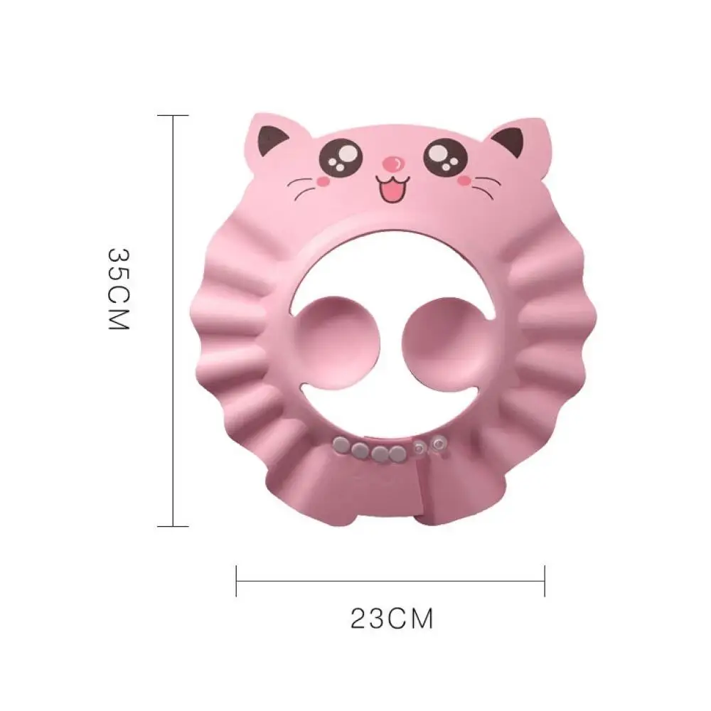 Soft PVC shower cap adjustable in size with ear protection function for hair washing hair wash hat shampoo shower cap