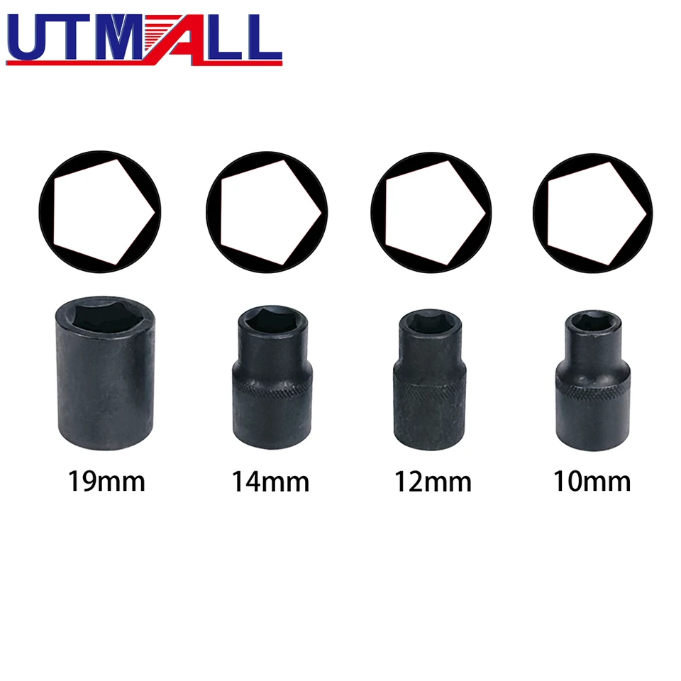 Set Di Bussole Per Pinze Freno In Metallo, 5 Pezzi Da 11,5 A 22 Mm, Per Rimozione Viti Pastiglie Auto