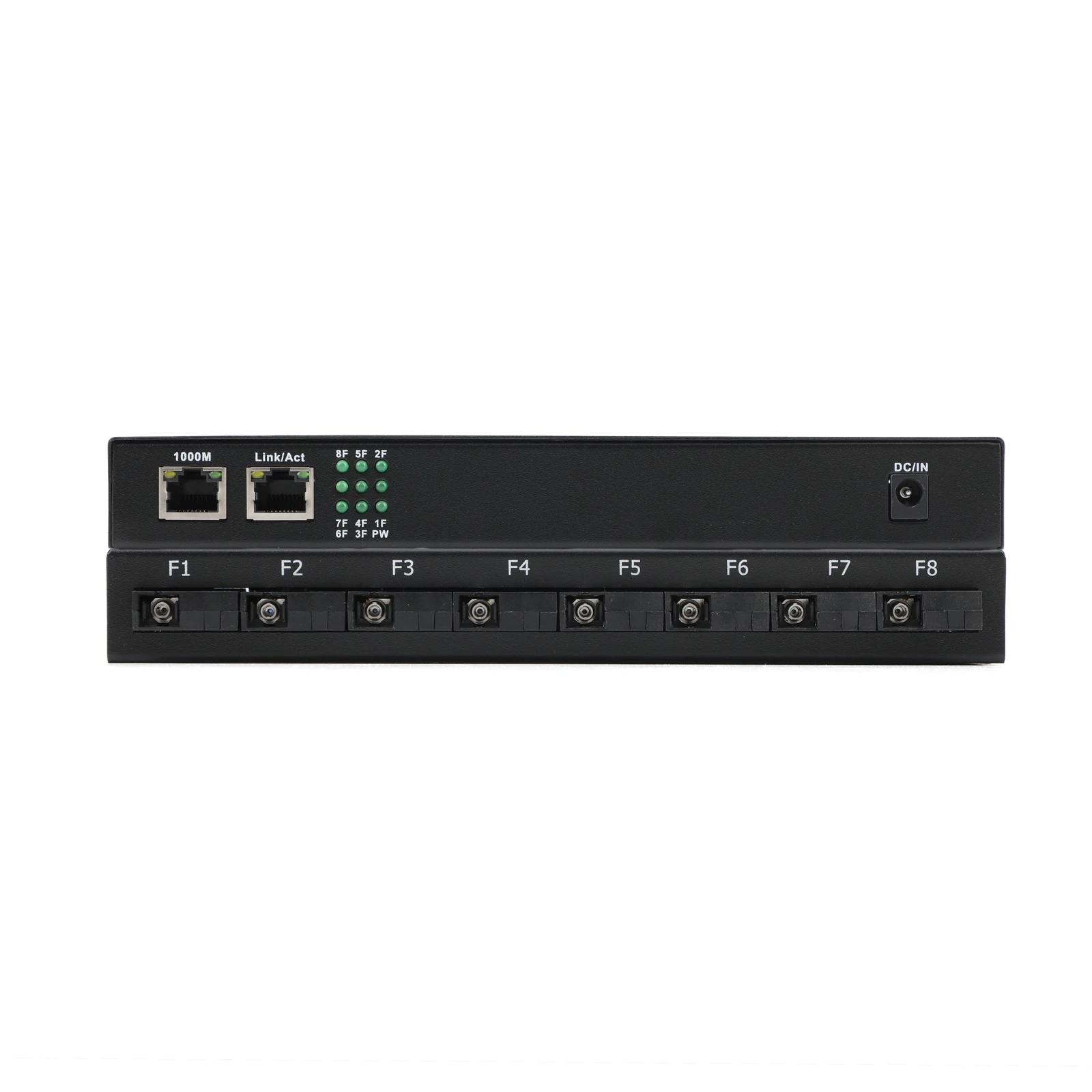 Gigabit Optic Media Converter 8SC to 2RJ45 1000M Fiber Optical Transceiver 4A+4B Ports 1310/1550nm 20KM Ethernet Switch Kit