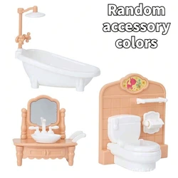 Miniature Dollhouse Furniture Set - Complete Home Accessories Collection (Bathroom set)