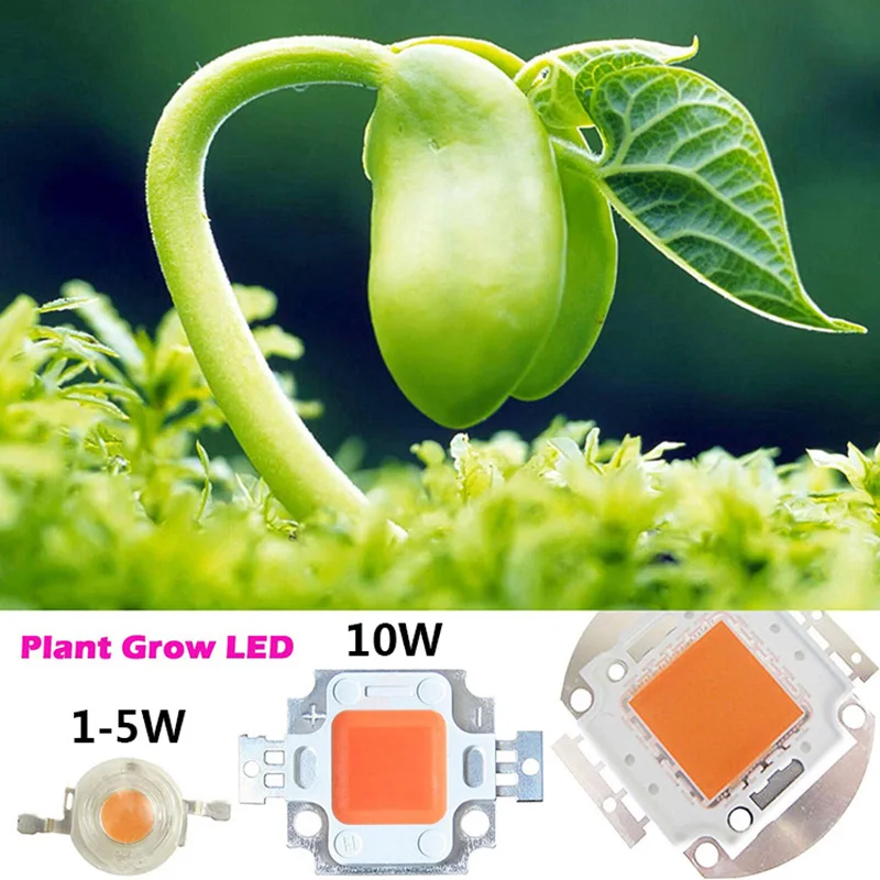 

Plant Grow LED High Power LED Chip 10W=DC12-14V Full Spectrum Grow 380-840NM DC30-32V=20W 30W 50W 100W DIY Light Plant Lamp Bead