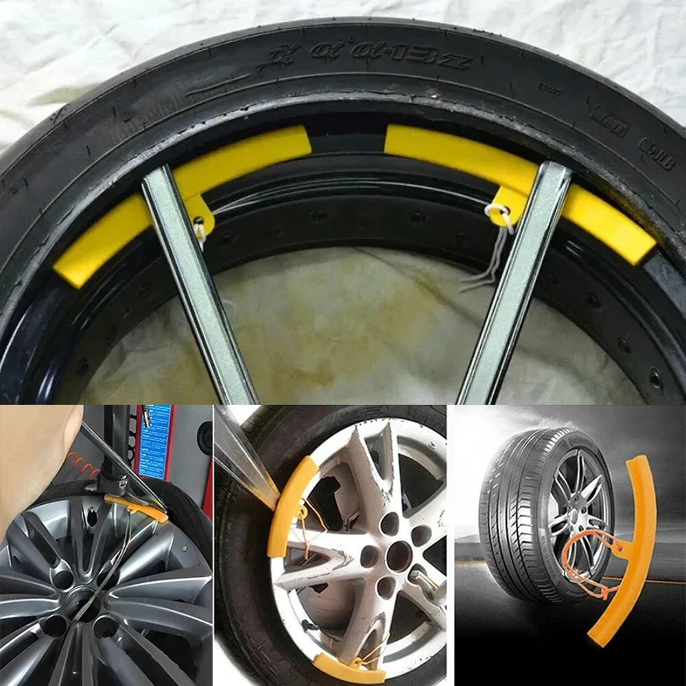 Auto- und Motorrad-Radschutz Felgenschutz Rot Fahrrad- und Auto-Felgenschutz Reifenwechselschutz Reifenwechsel-Schutzwerkzeug – Detail 5
