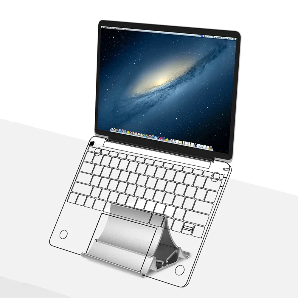 Vertical Laptop Stand Heat Dissipation Non-slip Gravity Induction Holder for iPad Pro Tablet