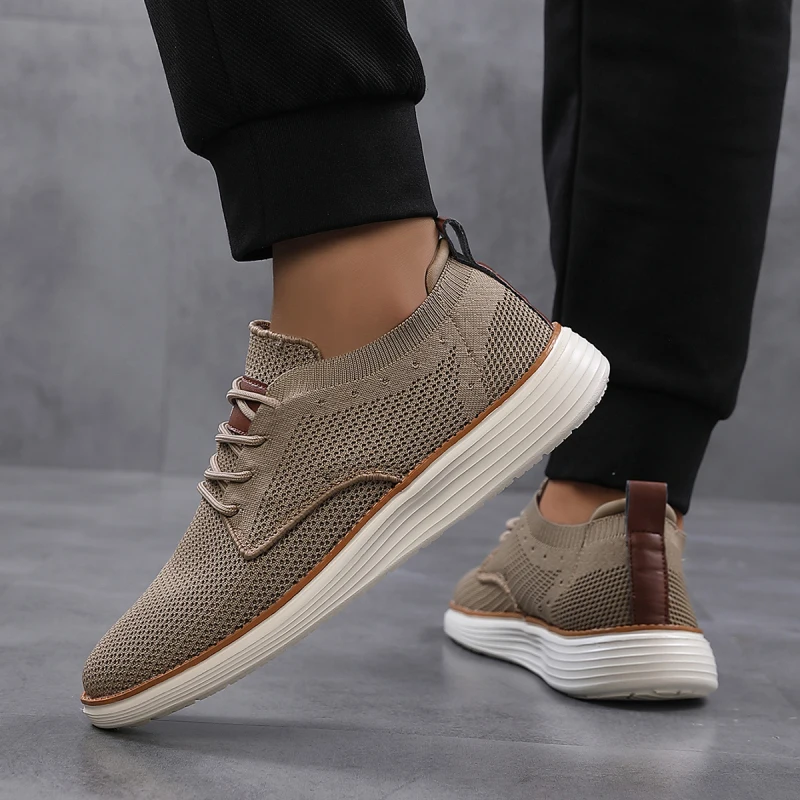 New 2024 Men Mesh Casual Shoes Fashion Lightweight Breathable Soft Soled Shoes Summer Outdoor Sports Fitness Sneakers Big Size