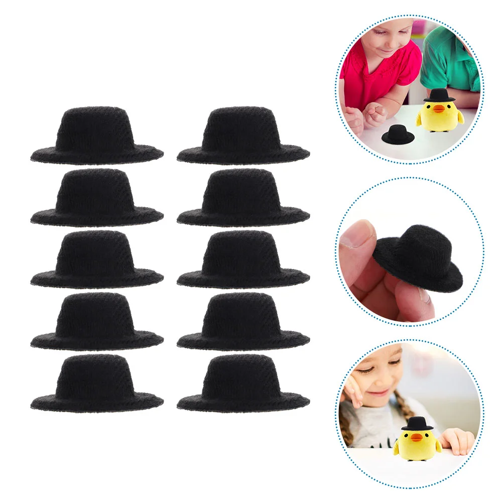 Mini Formal Hats Miniature Doll Hats Mini Magician Top Hats Little Jazz Hats Hair Accessories Dollhouse Cake Topper Snowman Diy