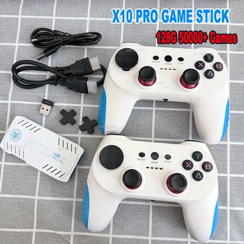 X10 PRO Retro Game Stick Console per videogiochi 128G 50000+ Juegos Retro Gaming Console De Videojuegos 4K HD Emulatore Console