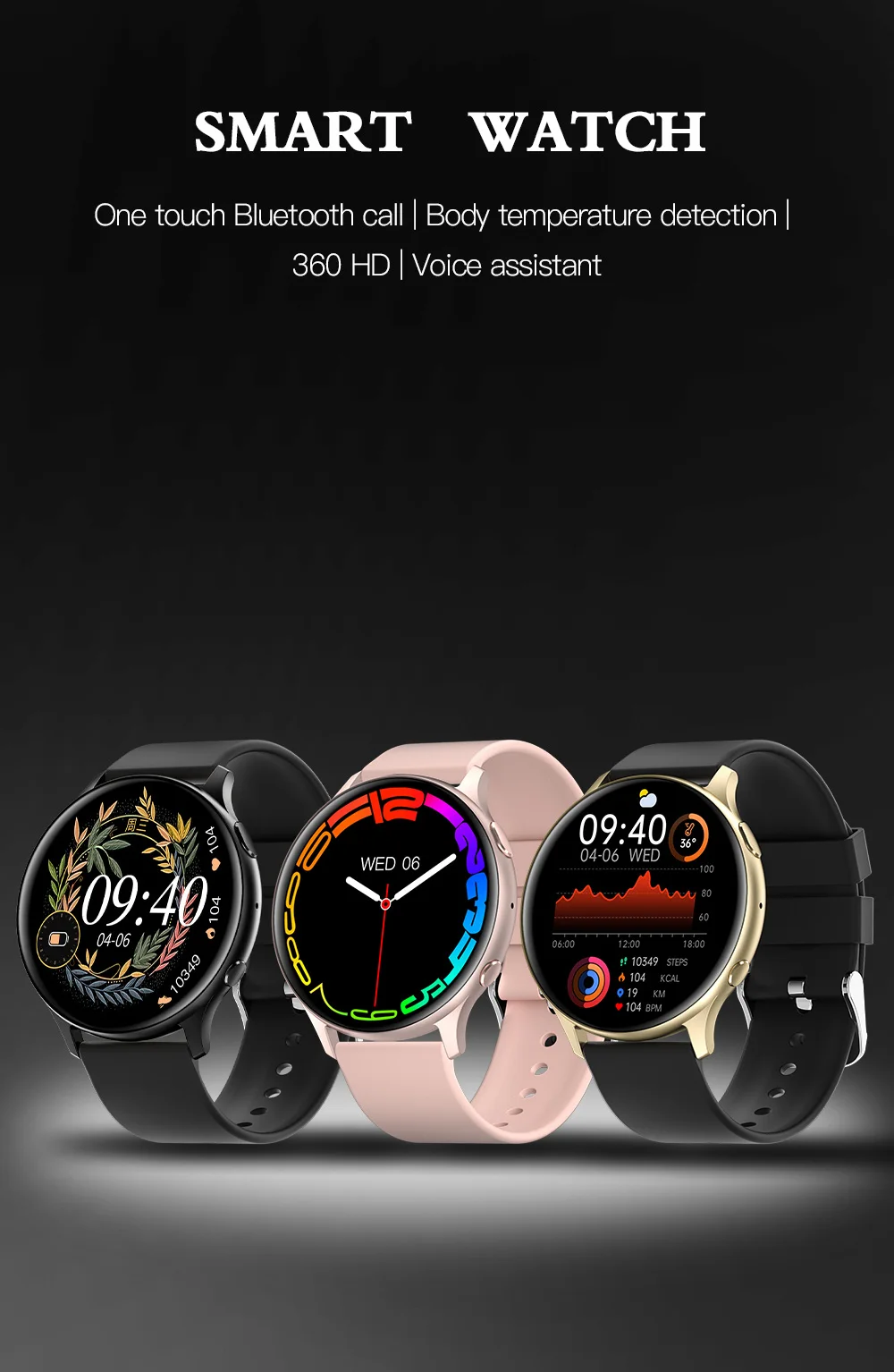 Unisex AI Voice Assistant Smart Watch