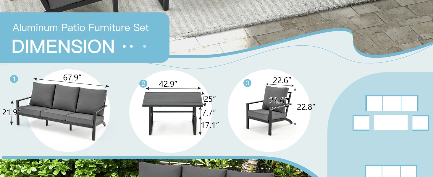Aluminum Patio Furniture Set