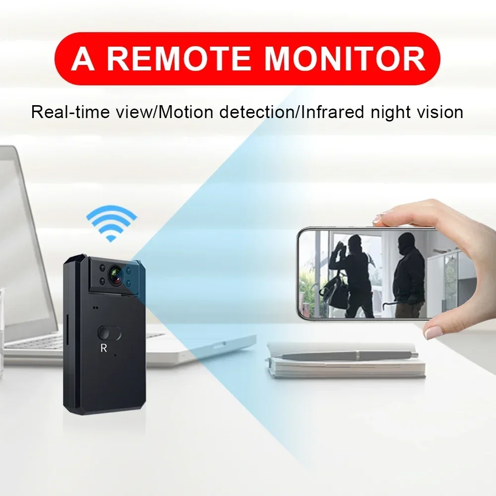 Mini Wifi 1080P HD Camera Motion Detection 180 Degree Wide Angle Night Vision WD6 Micro Camera DV Wireless IP Recorder Small Cam 3