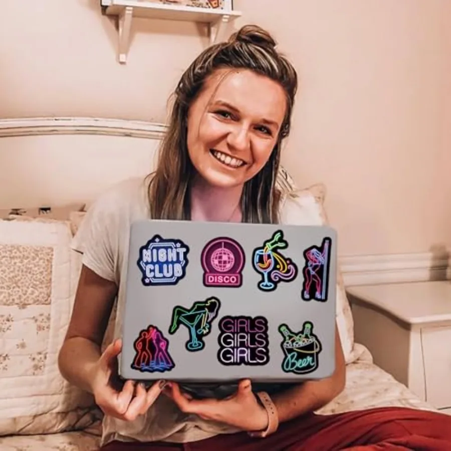 stickers on water bottle