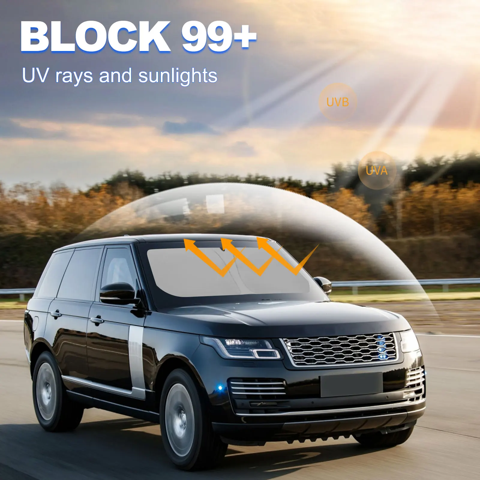 Premium Foldable Windshield Sunshade Sun Visor Protector - Blocks UV Rays