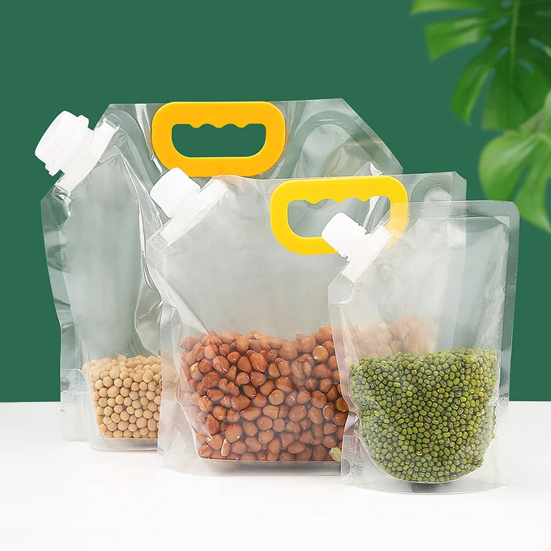 

1/5pcs Sealed Storage Bag Rice Packaging Bag Grains Moisture-Proof Insect-Proof Transparent Thickened Portable Food-Grade Bag