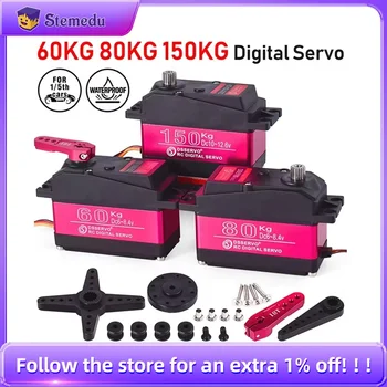 150KG/80KG/60KG Servo robotico digitale in metallo DS51150 180/270 gradi Impermeabile IP66 Funzione di alimentazione per RC Drone Smart Car Robot