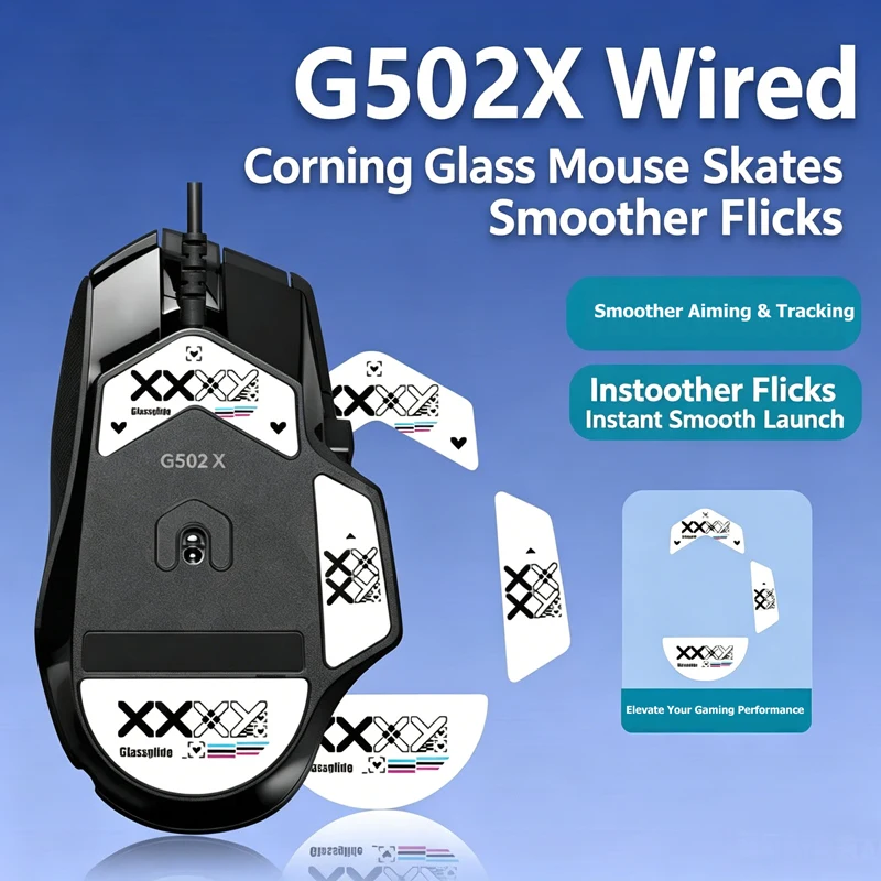 로지텍 G502 X 유선 / G502 X 무선 게이밍 마우스 피트 교체용 유리 마우스 스키트 피트