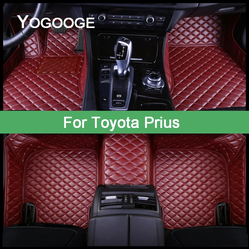 YOGOOGE Custom Car Floor Mats For Toyota Prius 20072021 Years Foot Coche Accessories Auto Carpets