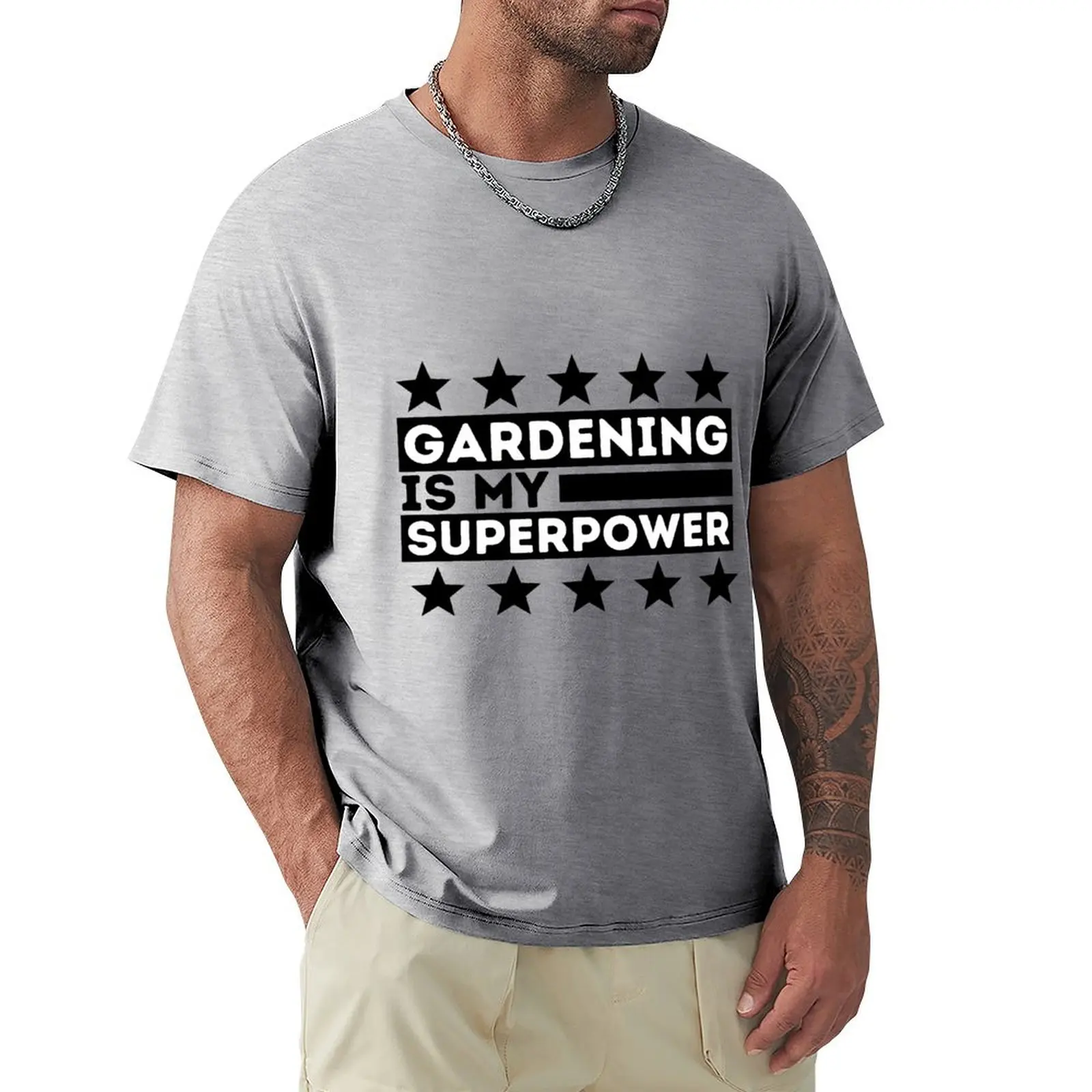 

Gardening Is My Superpower , Funny Gardening T-Shirt Short sleeve tee korean fashion mens workout shirts